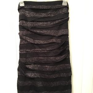 Avec Black Shimmery Strapless Dress